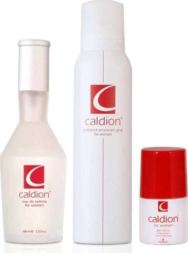Caldion Edt 100 Ml + 150 Ml Deodorant + 50 Ml Roll-On Kadın Parfüm Seti 86909735072802 - Image 1