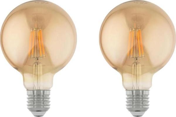 4W 220V E27 G95 Rustik LED Ampul G95-4C 2'li Paket amber - Image 1