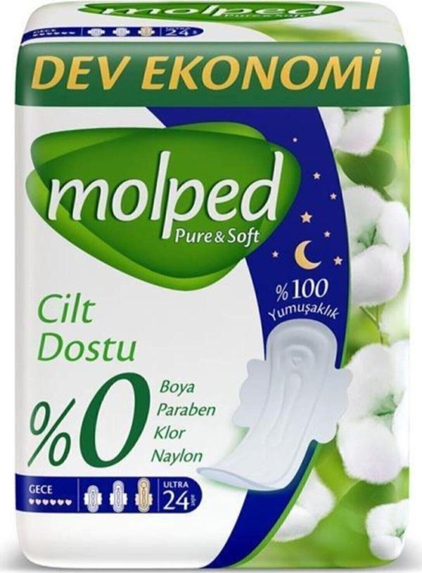 Molped Pure & Soft Hijyenik Ped Gece Dev Ekonomik 24 Adet - Image 1
