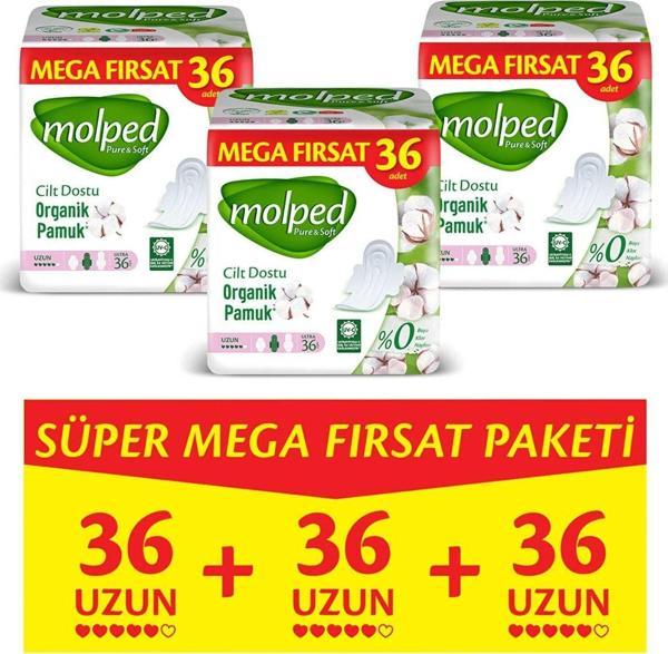 Molped Pure Soft Mega Fırsat Uzun Ultra 36 Lı X 3 Adet - Image 1