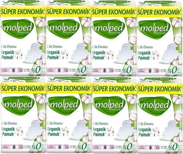 Molped Pure-Soft Hijyenik Ped Süper Ekonomik Uzun 18 Li 12 Adet - Image 1