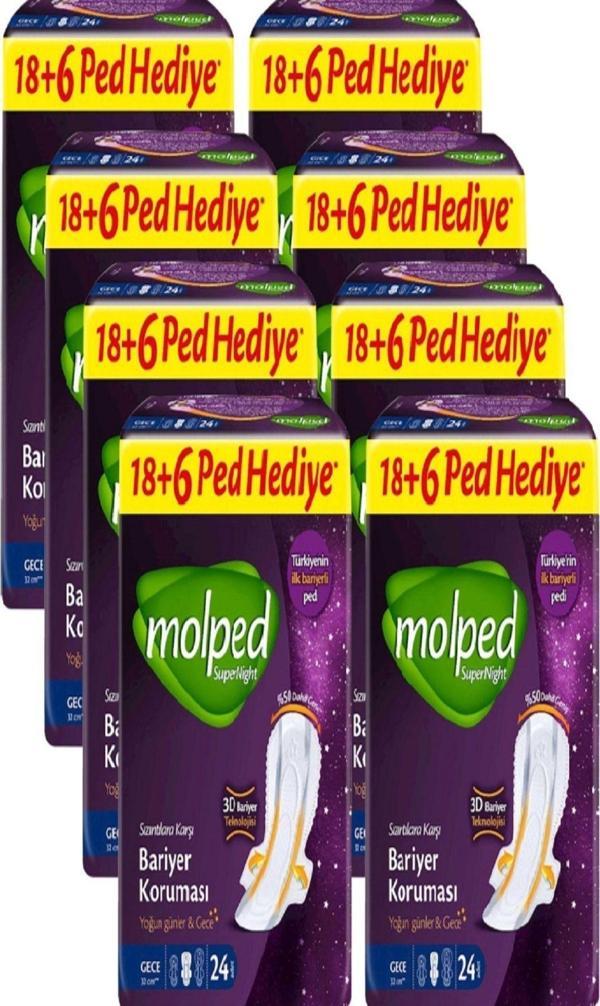 Molped Supernight Gece Dev Ekonomik Paketi 24'Lü X 8 Paket - Image 1