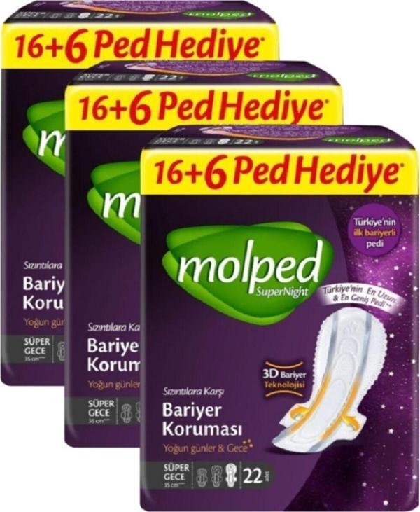 Molped Süpernight Süper Gece Dev 22'Li X 3 Paket - Image 1