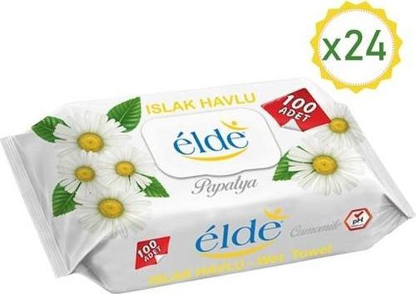 Elde 24 x 100 Adetli Koli Papatya Kokulu Islak Havlu - Image 1