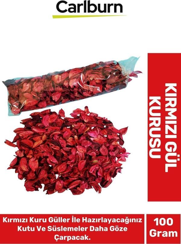 Özel Üretim Sevgililer Günü Gift Masa Konsept Süsü Kırmızı Gül Kurusu Kokulu 100 Gr - Image 1