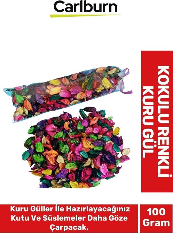 Özel Üretim Sevgililer Günü Gift Masa Konsept Süsü Kokulu Renkli Kuru Gül 100 Gr - Image 1