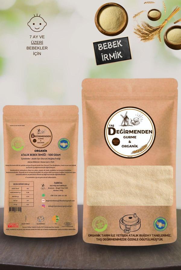 Taş Değirmenden Gurme & Organik Organik Atalık Bebek İrmiği - 500 Gram - Image 1