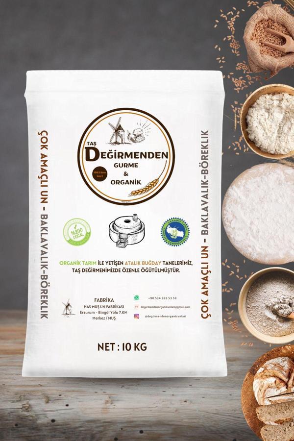 Taş Değirmenden Gurme & Organik Organik Atalık Çok Amaçlı Un – Baklavalık/Böreklik - 10 Kilo - Image 1