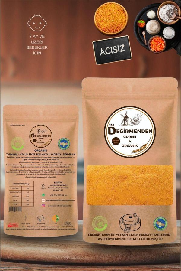 Taş Değirmenden Gurme & Organik Organik Atalık Tarhana Acısız - Siyez Unlu, Siyez Ekşi Mayalı - 500 Gram - Image 1