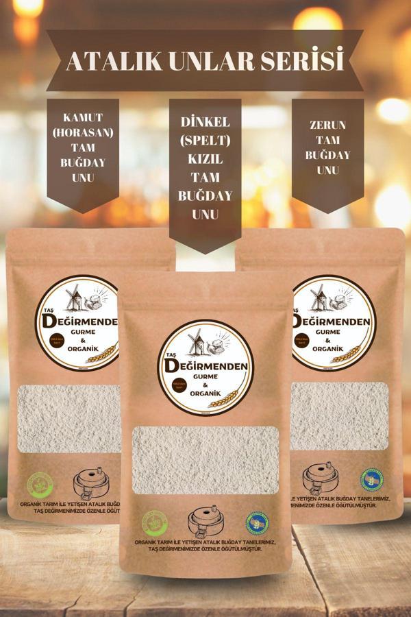 Taş Değirmenden Gurme & Organik Organik Atalık Unlar Seti (Dinkel-Kamut-Zerun) - Image 1