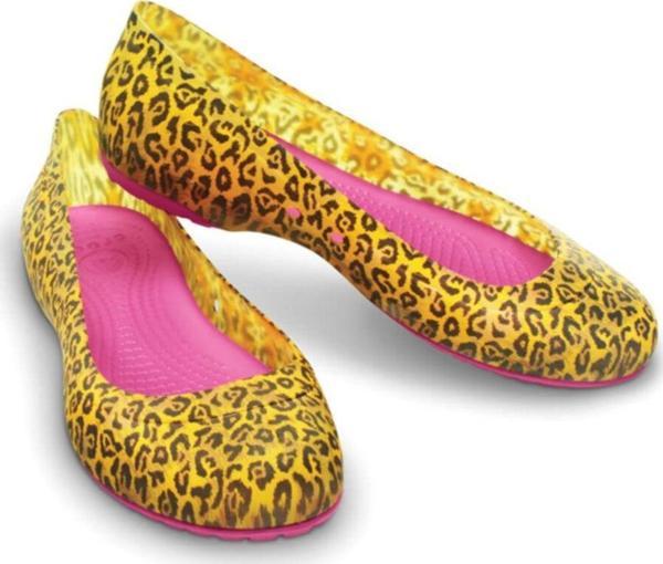 Crocs Carlısa Brushed Leopard P Sarı Kadın Babet 100528407 - Image 1