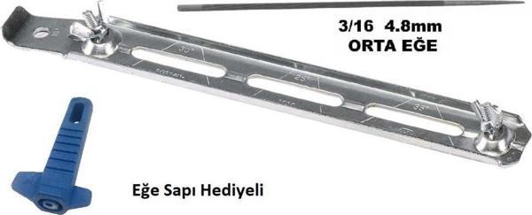 Tecomec Zincir Bileme Eğeleme Aparatı+ Orta Eğe 3/16 4.8 mm - Image 1