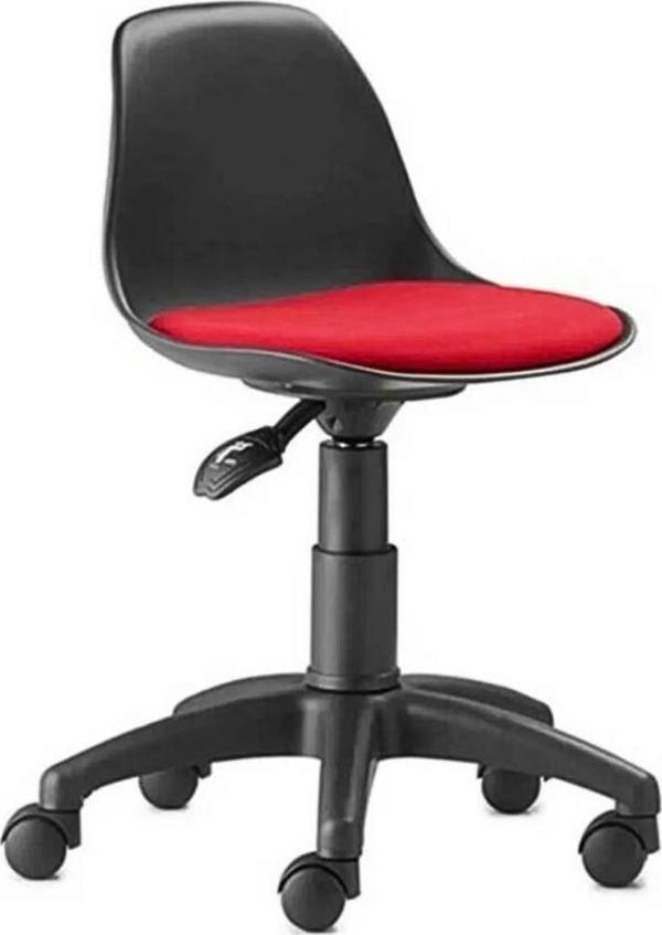 Porziyon Aris Kolçaksız Çalışma Sandalyesi Ofis Koltuğu Kırmızı - Image 1