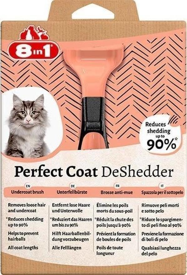 8 in 1 Perfect Coat Kedi Tüy Toplayıcı Tarak Small - Image 1