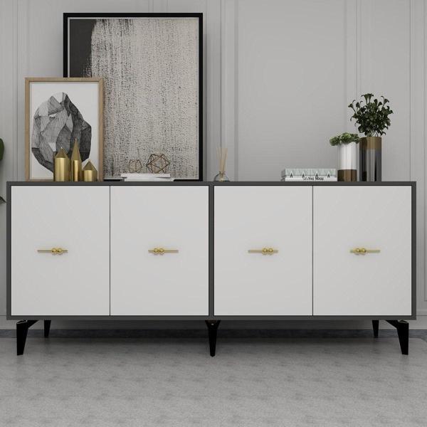 Cantek Dizayn Sintaa 180 Cm Konsol (Kx180) Antrasit-Beyaz - Image 1