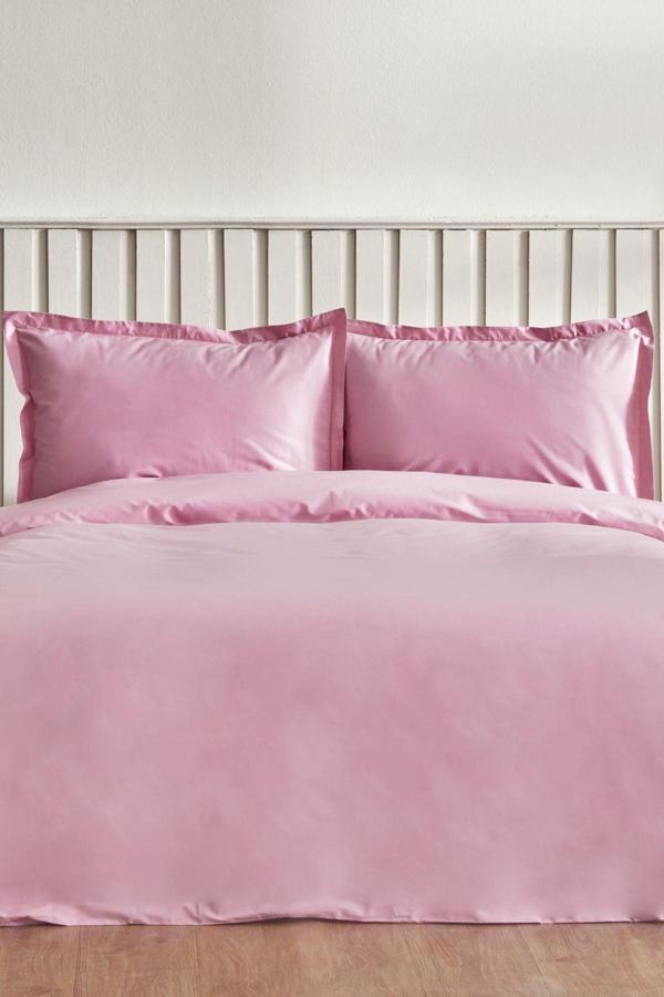 Karaca Home Cool Touch Stripe Çift Kişilik Nevresim Takımı Pembe - Image 1