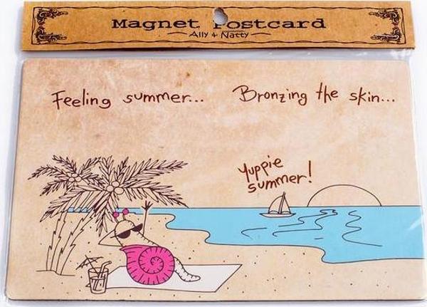 Şön Art Ally&Natty Magnet Kartpostal Summer - Image 1