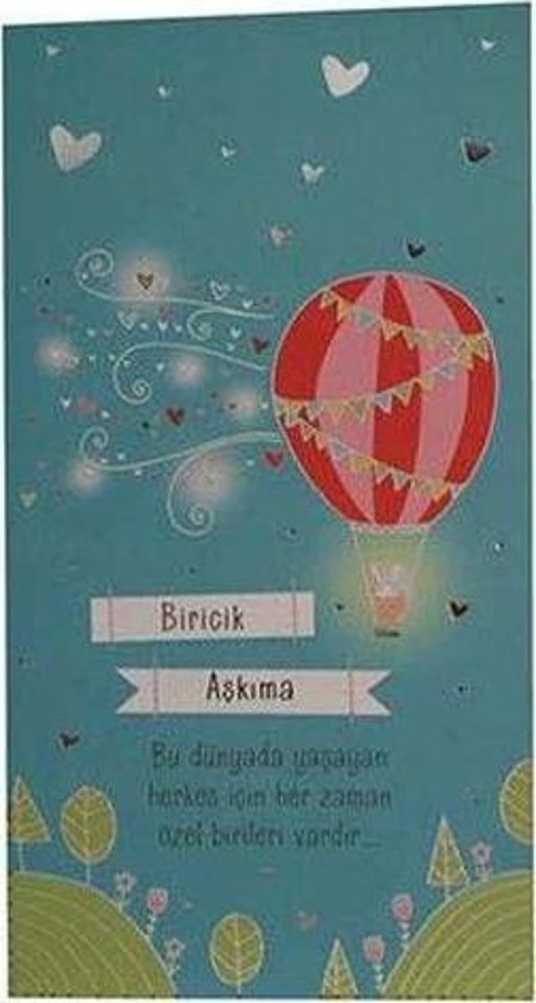 Hallmark 1881 Biricik Aşkıma Balonlu Uzun Kart - Image 1
