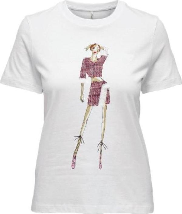 Only Onlmolly Reg S/S LadEes Top Box Kadın T-shirt - Image 1