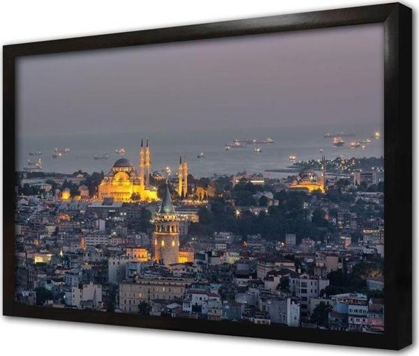 Tablosan Istanbul Galata Kulesi Çerçeveli Mdf Tablo - Image 1