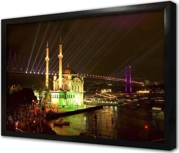 Tablosan Ortaköy Camii Gece Çerçeveli Mdf Tablo - Image 1