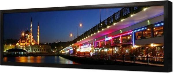 Tablosan Haliç Gece Çerçeveli Mdf Tablo - Image 1