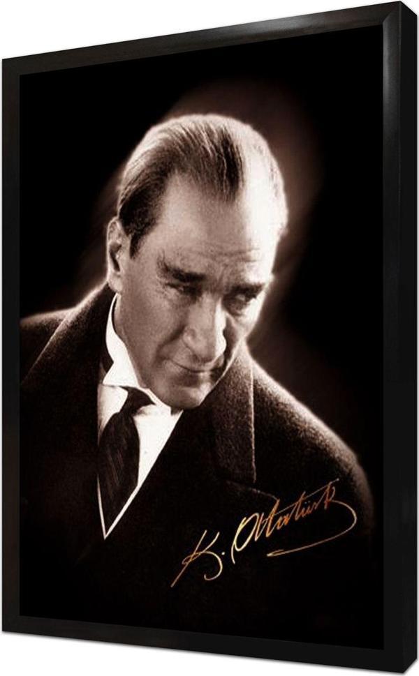 Tablosan Imzalı Atatürk Çerçeveli Mdf Tablo - Image 1
