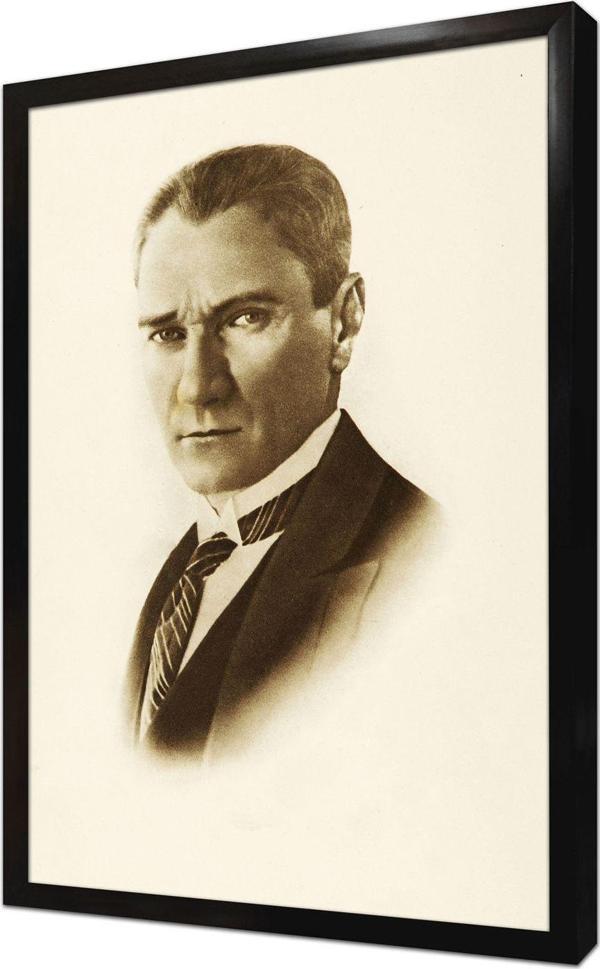 Tablosan Sepya Atatürk Çerçeveli Mdf Tablo - Image 1