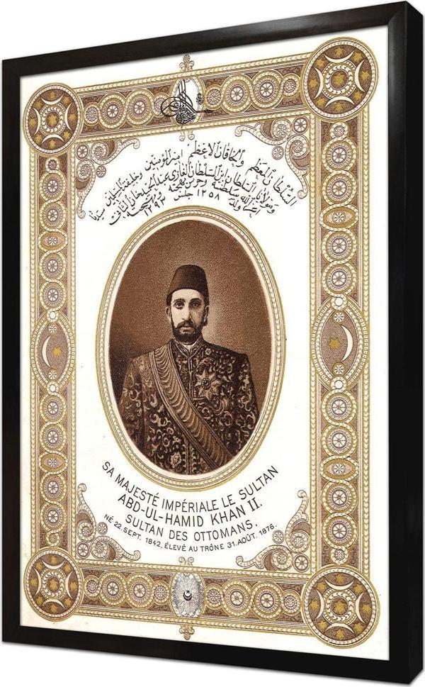 Tablosan 2 Abdülhamid Han Çerçeveli Mdf Tablo - Image 1