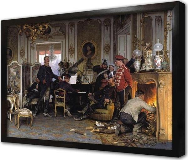 Tablosan Paris Dışında Bir Kütük Çerçeveli Mdf Tablo - Image 1