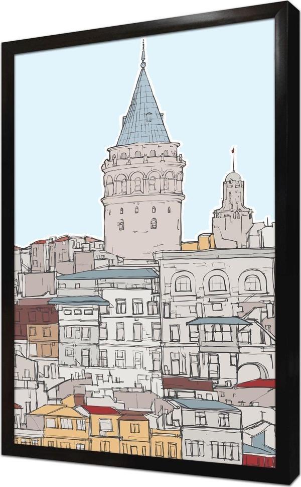 Tablosan Galata Çerçeveli Mdf Tablo - Image 1