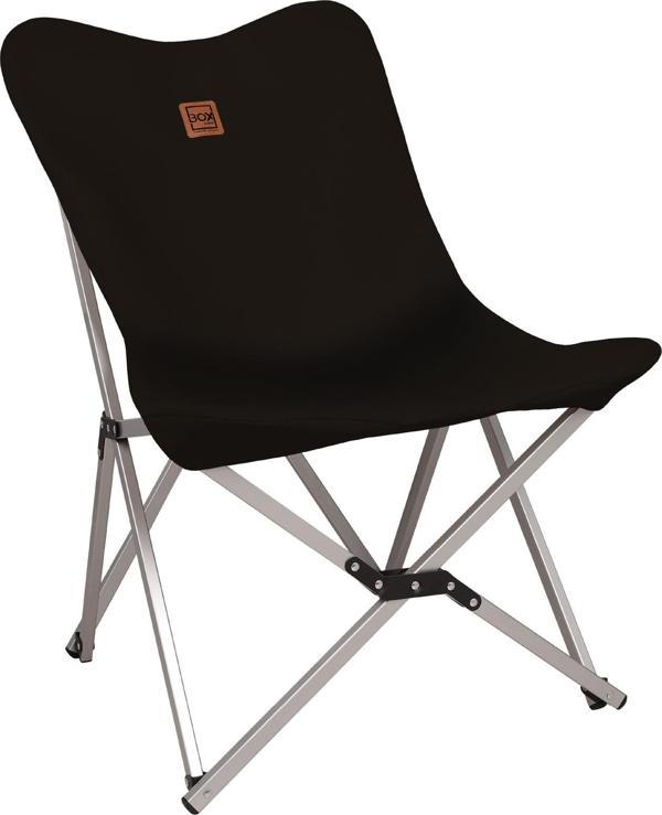 Box&Box Alüminyum Katlanabilir Kamp Sandalyesi, Piknik Sandalyesi, Taşıma Çantalı, Kumaş, Siyah - Image 1