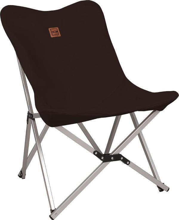 Box&Box Alüminyum Katlanabilir Kamp Sandalyesi, Piknik Sandalyesi, Taşıma Çantalı, Kumaş, Kahverengi - Image 1