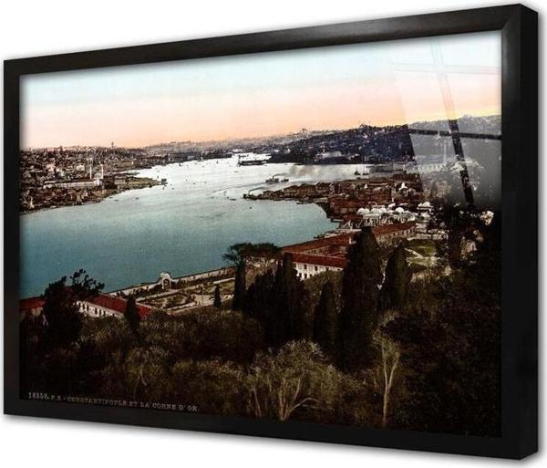 Tablosan Eski Istanbul Çerçeveli Cam Tablo - Image 1