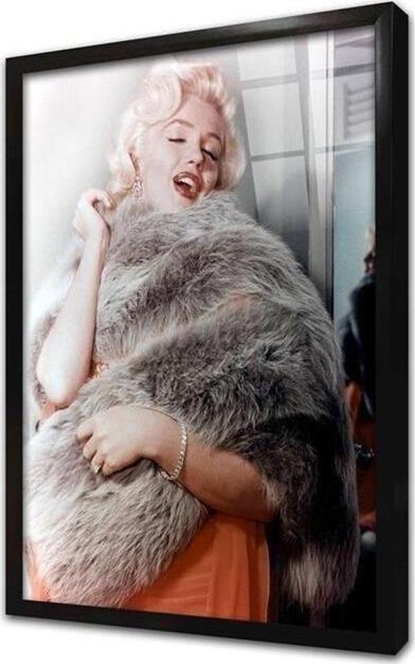 Tablosan Renkli Marilyn Monroe Çerçeveli Cam Tablo - Image 1