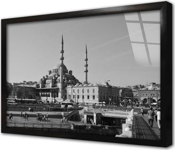 Tablosan Istanbul Yeni Cami Çerçeveli Cam Tablo - Image 1