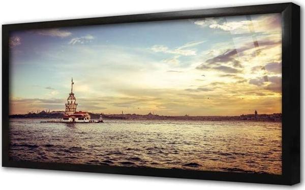 Tablosan Istanbul Kız Kulesi Çerçeveli Cam Tablo - Image 1