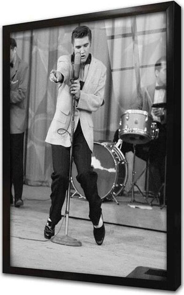 Tablosan Elvis Presley Çerçeveli Cam Tablo - Image 1