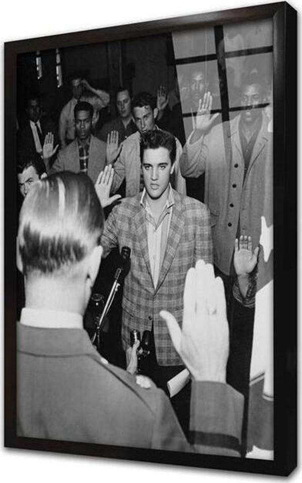 Tablosan Elvis Presley Çerçeveli Cam Tablo - Image 1