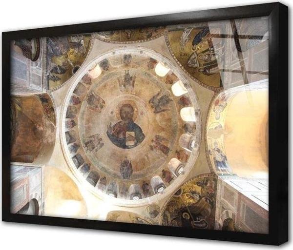 Tablosan Istanbul Hosios Lukas Manastırı Çerçeveli Cam Tablo - Image 1