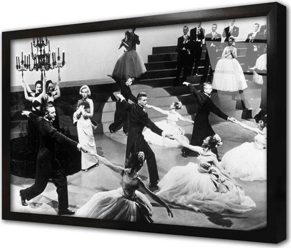 Tablosan Siyah Beyaz Marilyn Monroe Çerçeveli Cam Tablo - Image 1