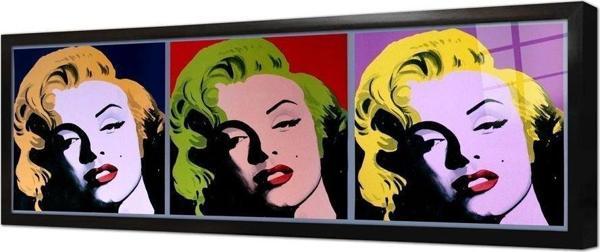 Tablosan Marliyn Monroe Pop Art Çerçeveli Cam Tablo - Image 1
