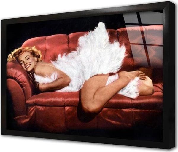Tablosan Marilyn Monroe Çerçeveli Cam Tablo - Image 1