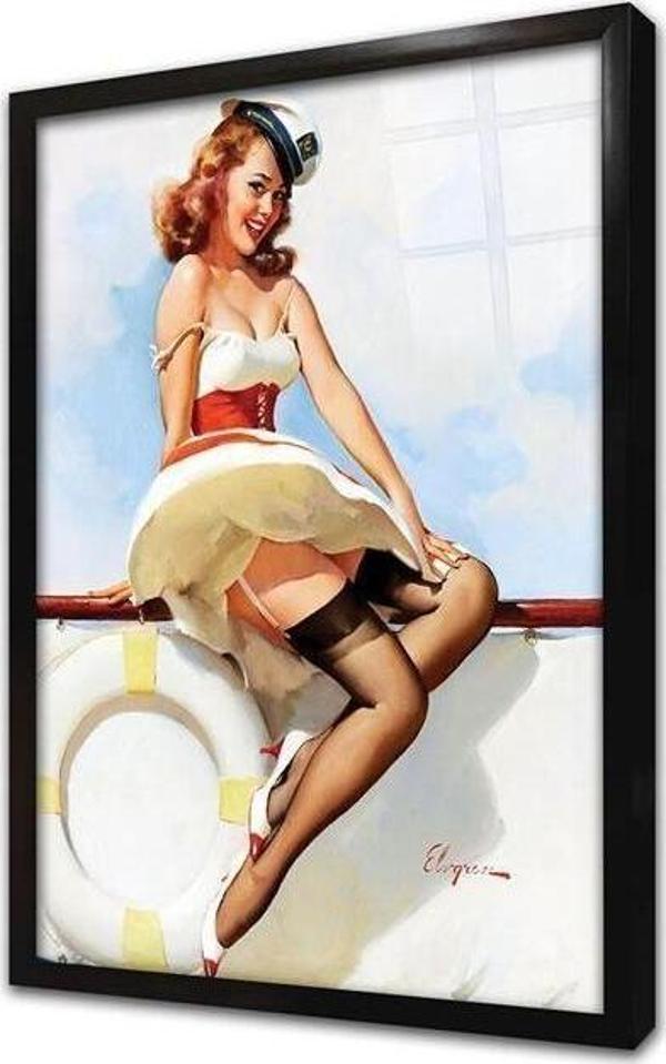 Tablosan Marliyn Monroe Soyut Resim Çerçeveli Cam Tablo - Image 1