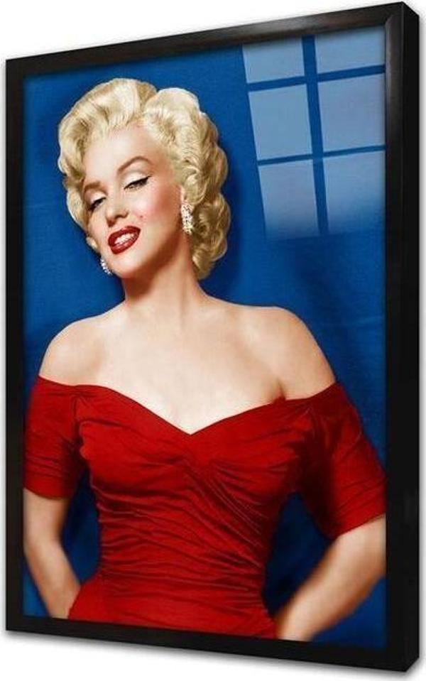 Tablosan Marilyn Monroe Çerçeveli Cam Tablo - Image 1