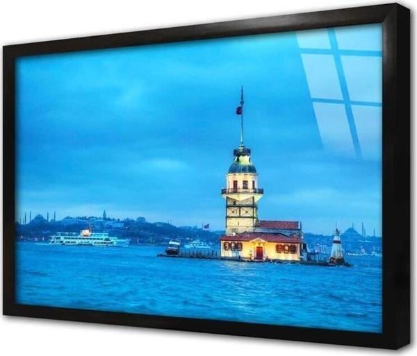 Tablosan Istanbul Kız Kulesi Çerçeveli Cam Tablo - Image 1