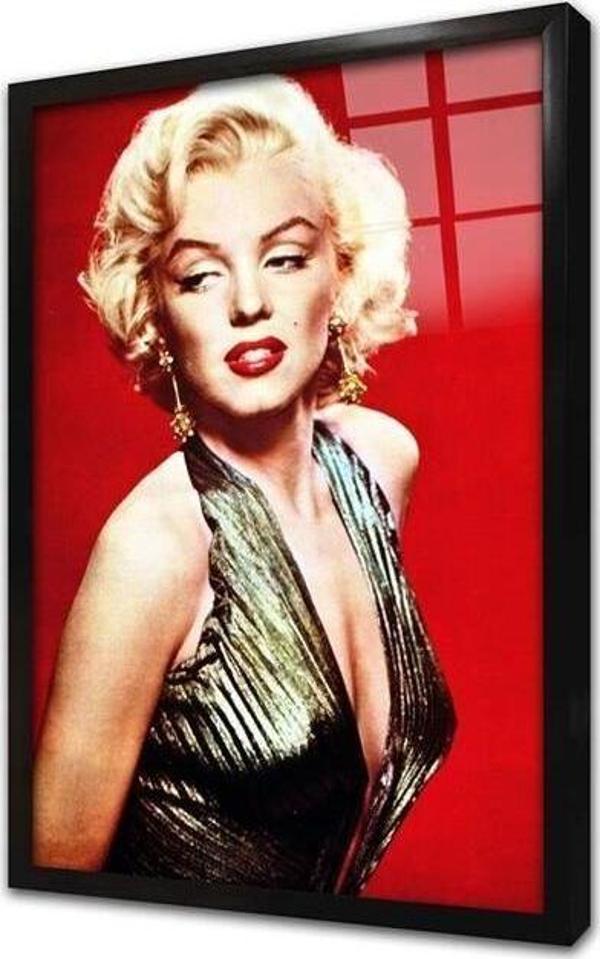 Tablosan Marilyn Monroe Çerçeveli Cam Tablo - Image 1