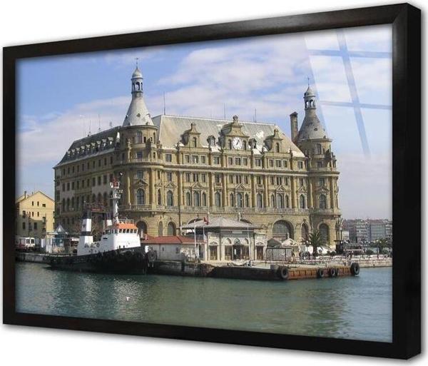 Tablosan Haydar Paşa Garı Çerçeveli Cam Tablo - Image 1