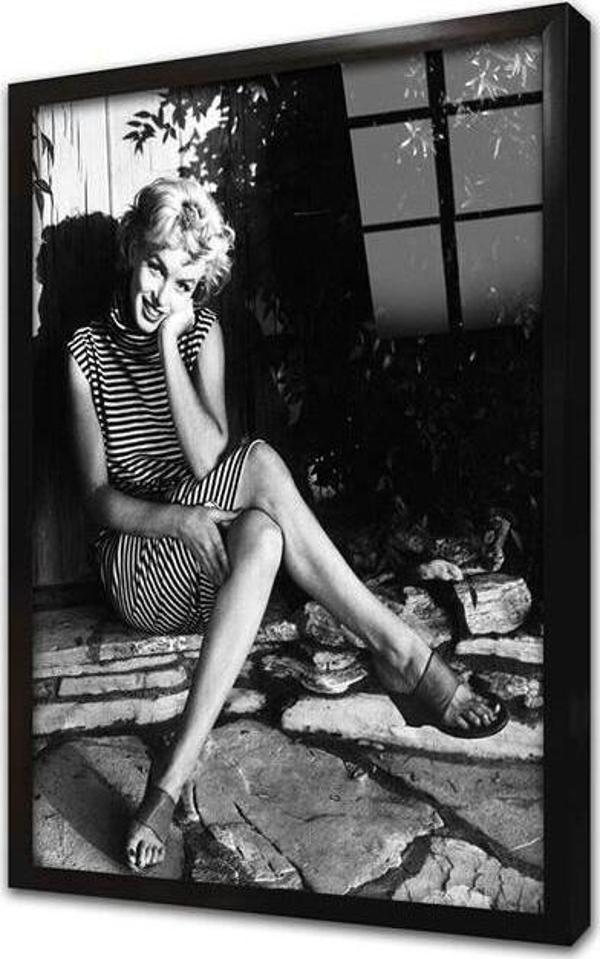 Tablosan Marilyn Monroe Çerçeveli Cam Tablo - Image 1