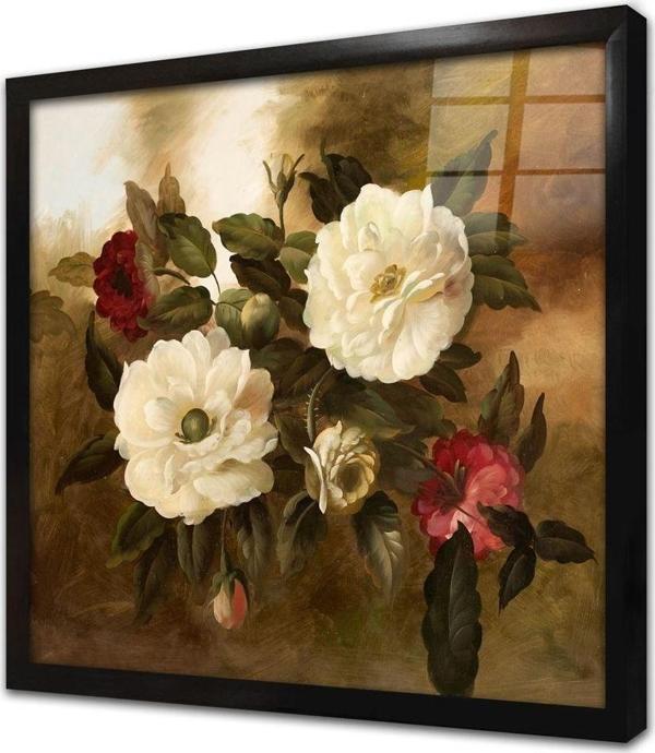 Tablosan Çiçek Çerçeveli Cam Tablo - Image 1